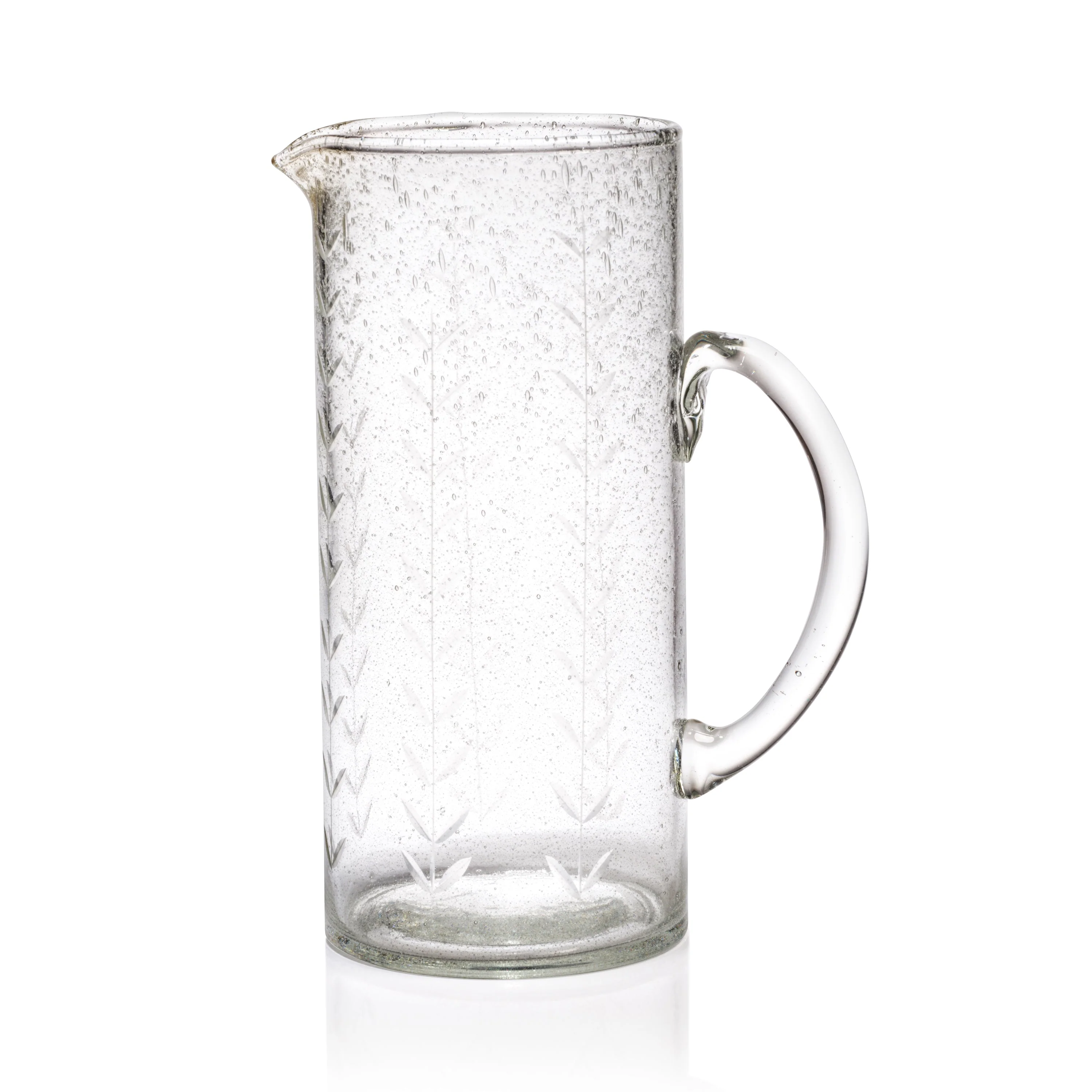 Tuscan Handmade Etched Glass - Pitcher