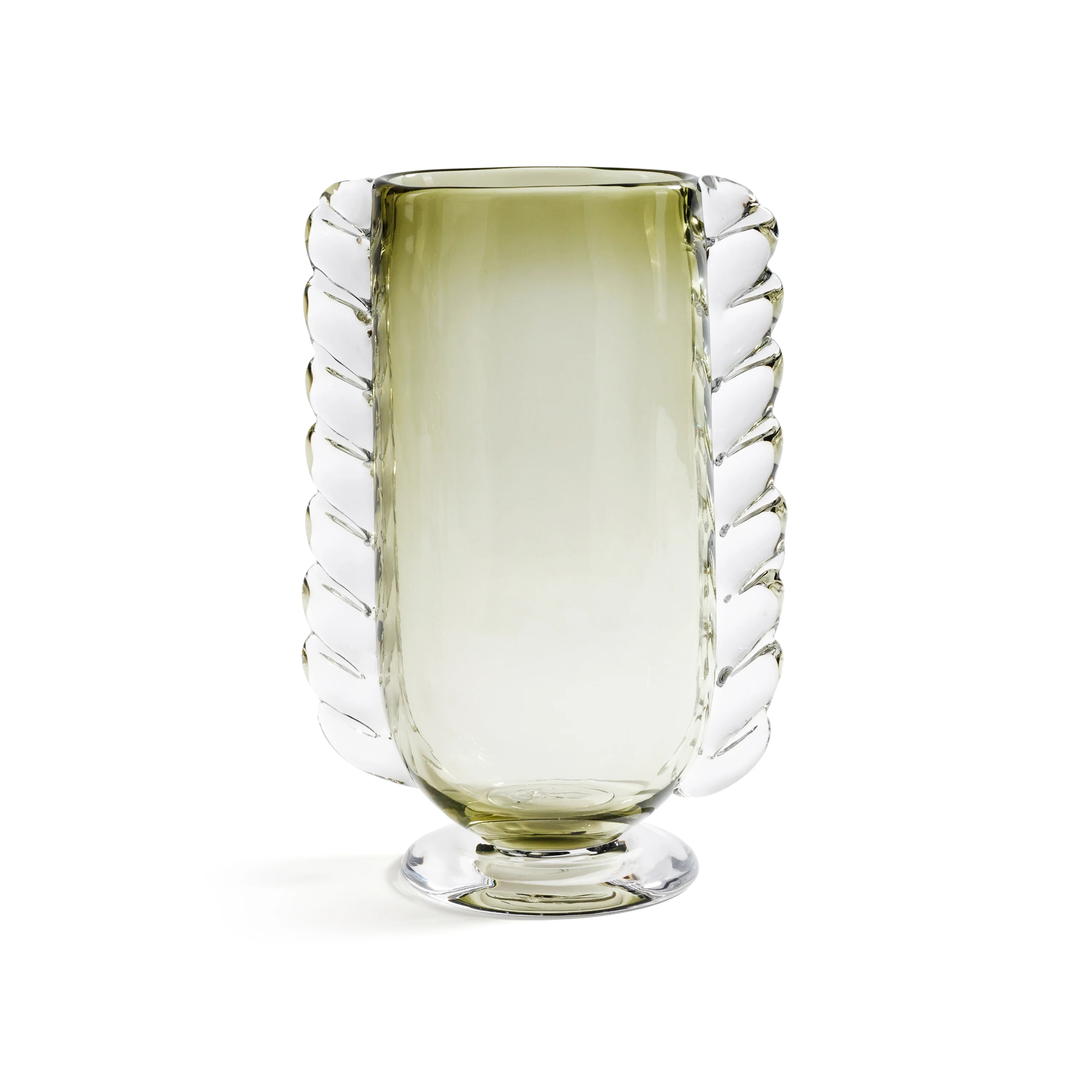 Vintage Braided Glass Vase - Green