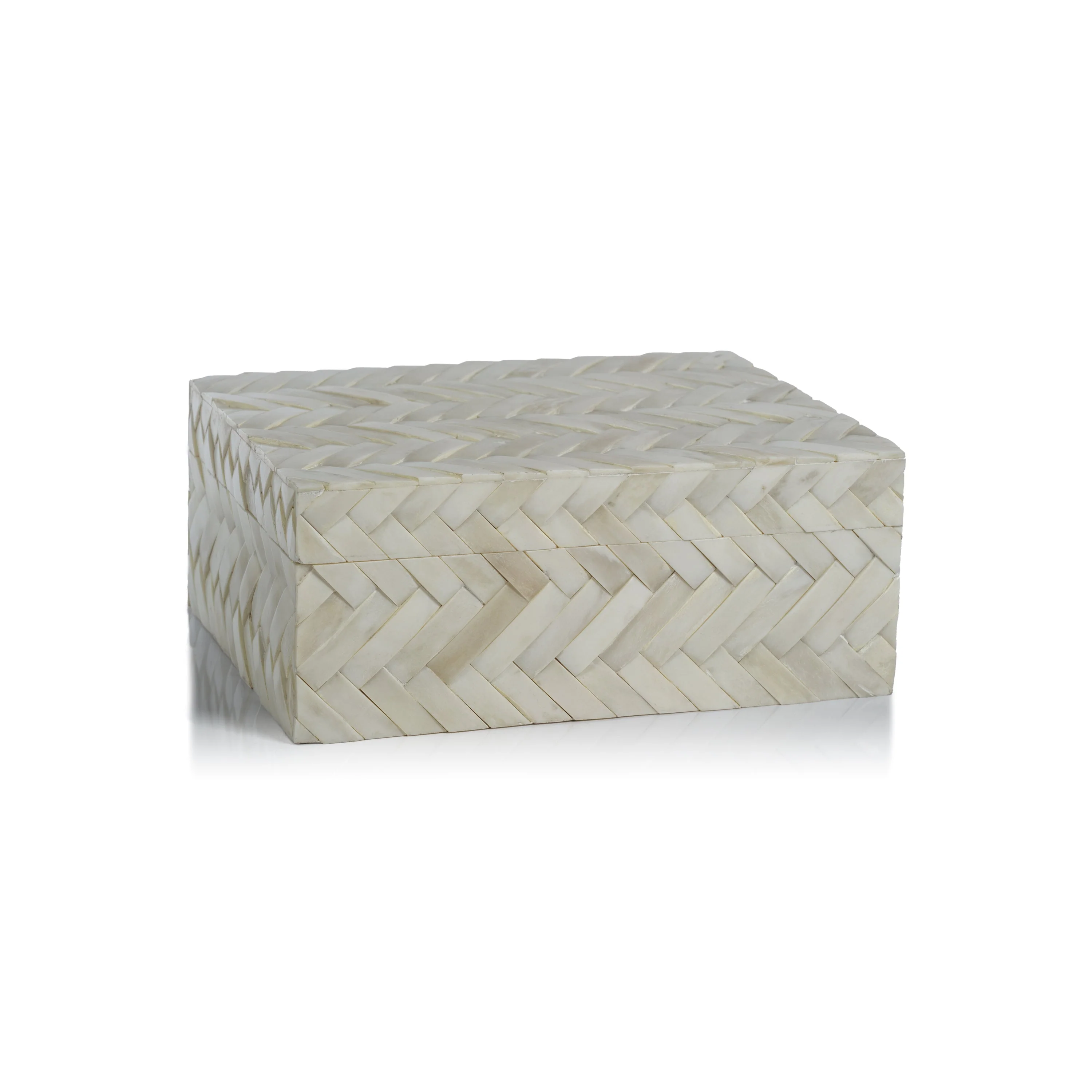 White Bone Braided Box 12.25" x 9.25" x 5'